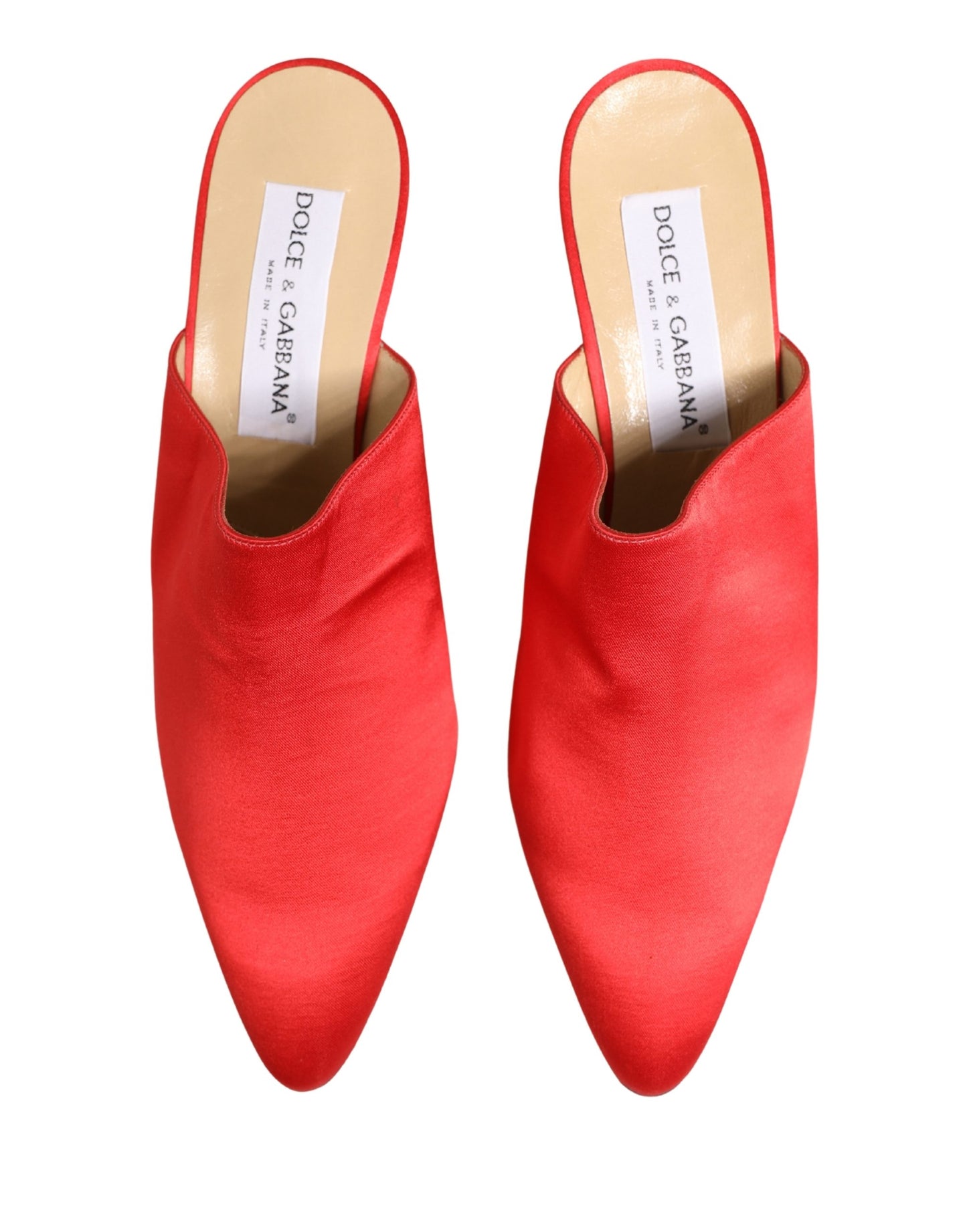 Dolce & Gabbana Red Suede Heel Mule Shoes Curated Luxury Accessories by Orvyn