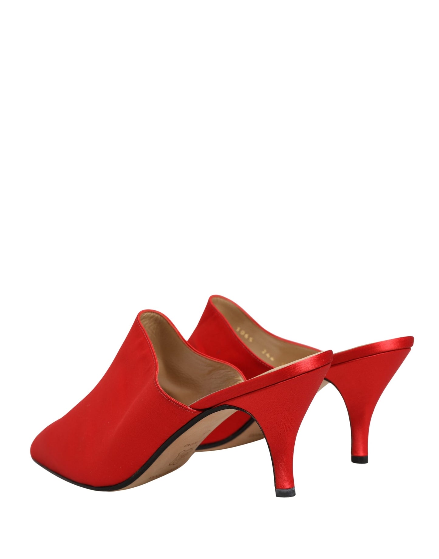 Dolce & Gabbana Red Suede Heel Mule Shoes Curated Luxury Accessories by Orvyn