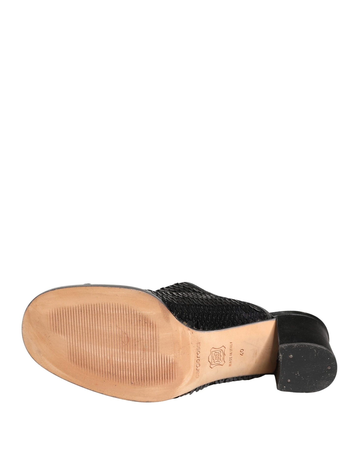 Dolce & Gabbana Black Sequined Mules Shoes Curated Luxury Accessories by Orvyn