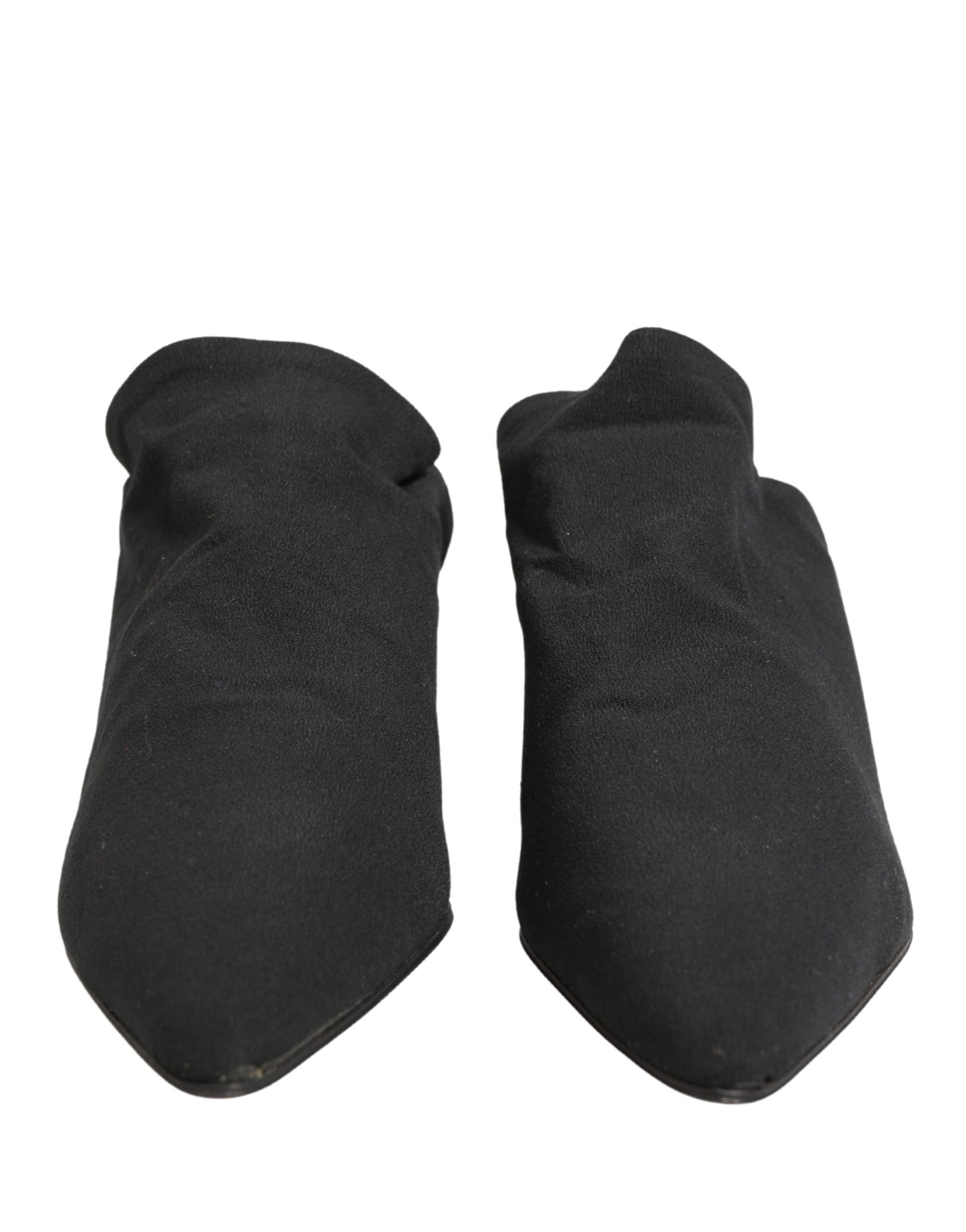 Dolce & Gabbana Black Suede Heel Mule Shoes Curated Luxury Accessories by Orvyn