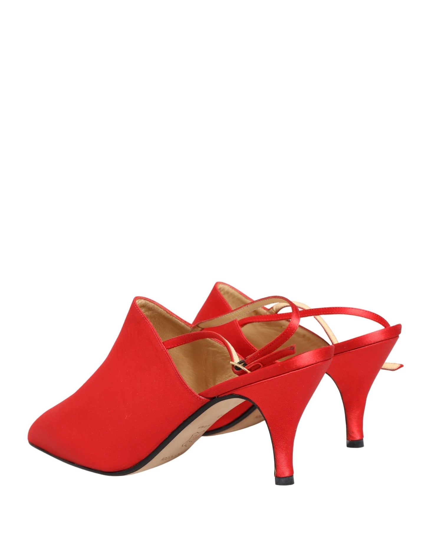 Dolce & Gabbana Red Suede Heel Slingback Shoes Curated Luxury Accessories by Orvyn