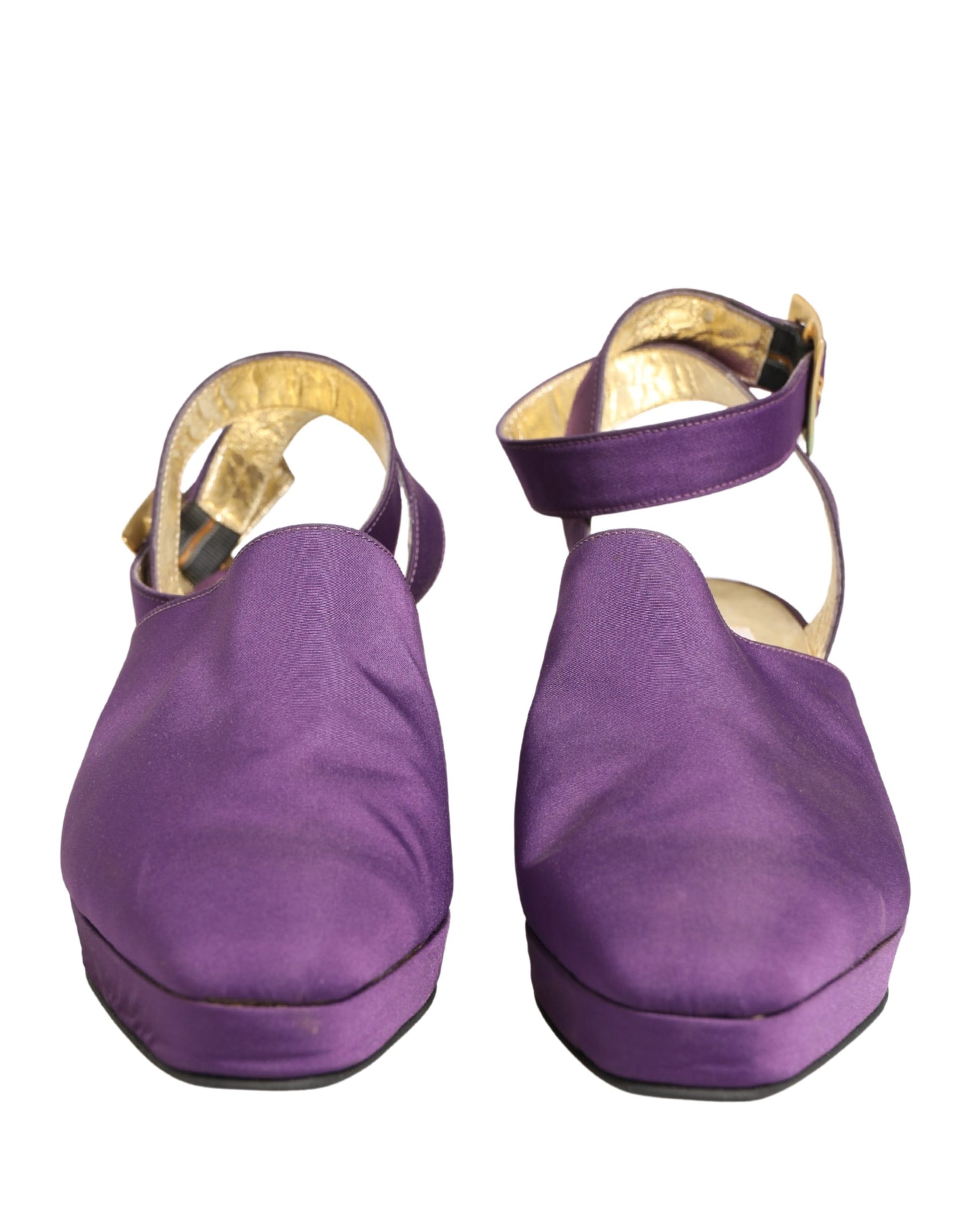 Dolce & Gabbana Purple Suede Sandals Shoes Curated Luxury Accessories by Orvyn
