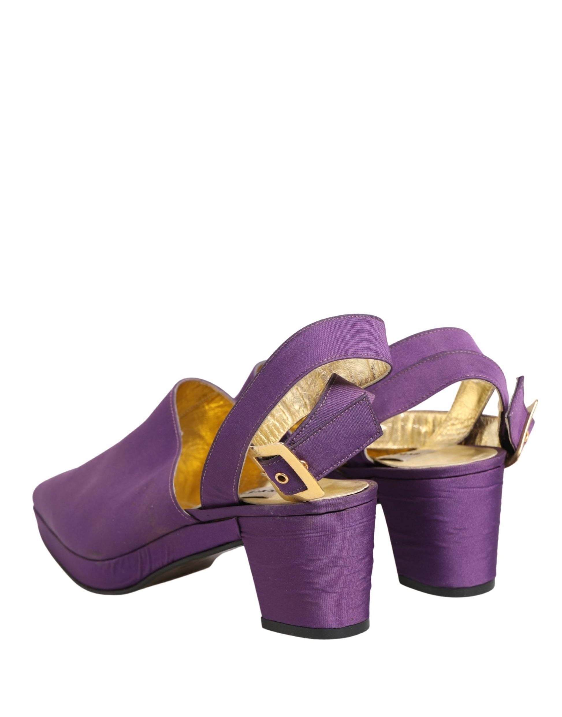 Dolce & Gabbana Purple Suede Sandals Shoes Curated Luxury Accessories by Orvyn