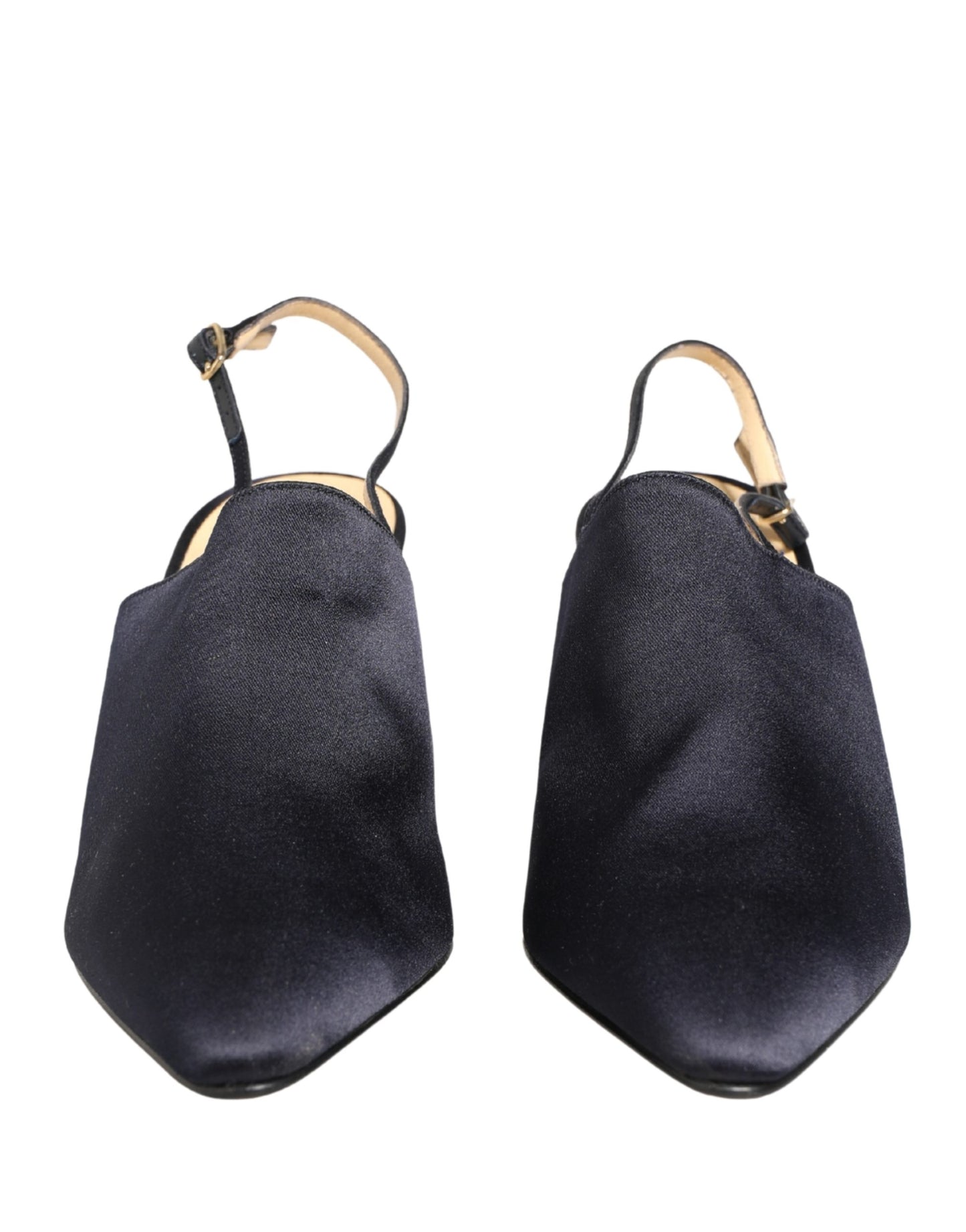 Dolce & Gabbana Black Suede Heels Slingbacks Shoes Curated Luxury Accessories by Orvyn
