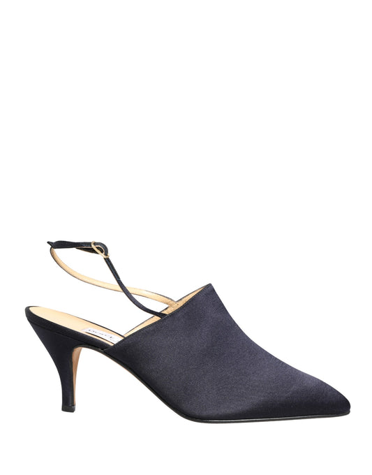 Dolce & Gabbana Black Suede Heels Slingbacks Shoes Curated Luxury Accessories by Orvyn