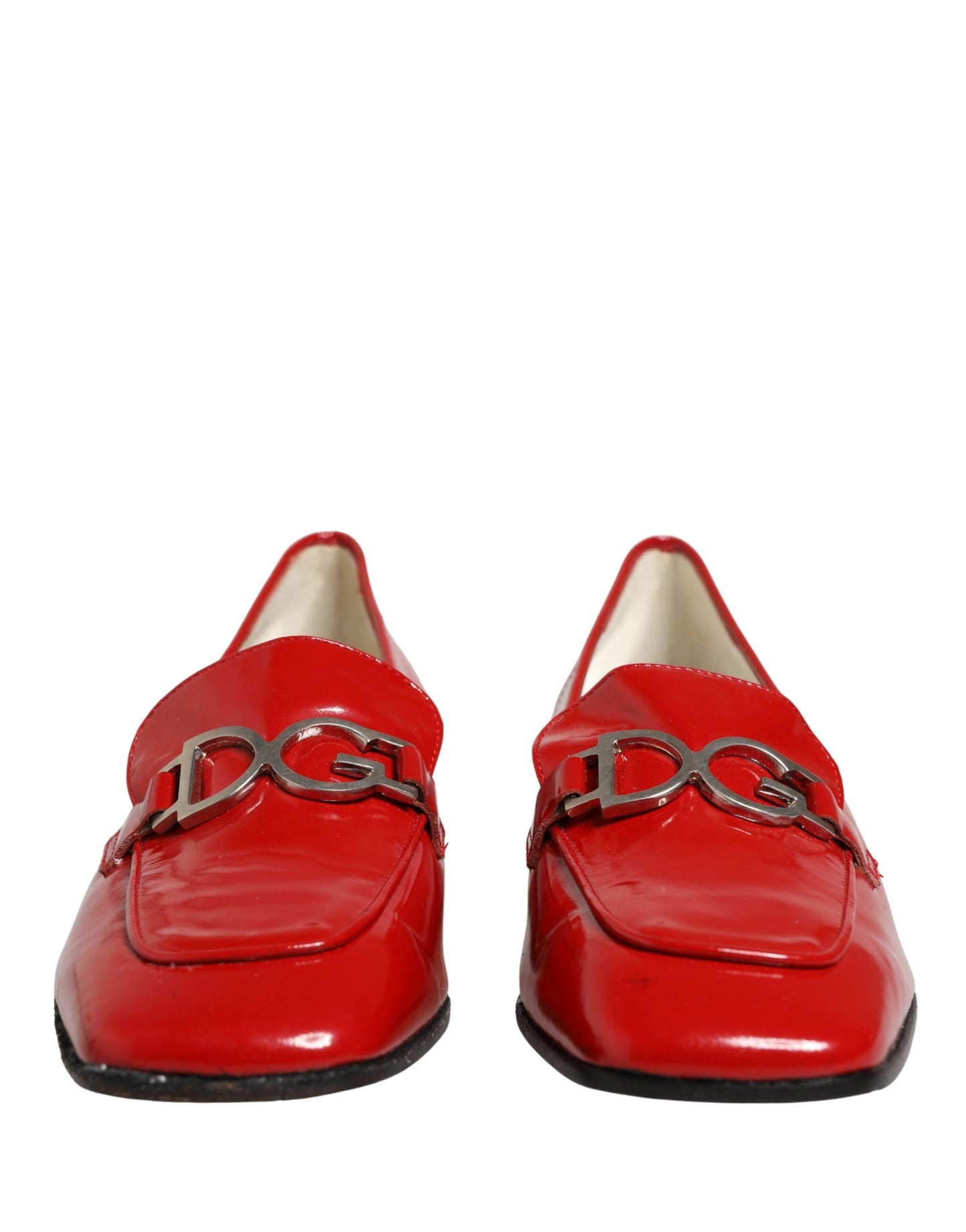 Dolce & Gabbana Red Patent Leather Moccasin Slip On Shoes Curated Luxury Accessories by Orvyn