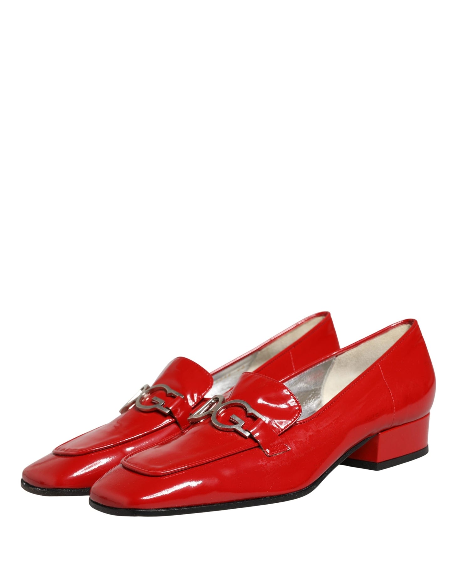 Dolce & Gabbana Red Patent Leather Moccasin Slip On Shoes Curated Luxury Accessories by Orvyn