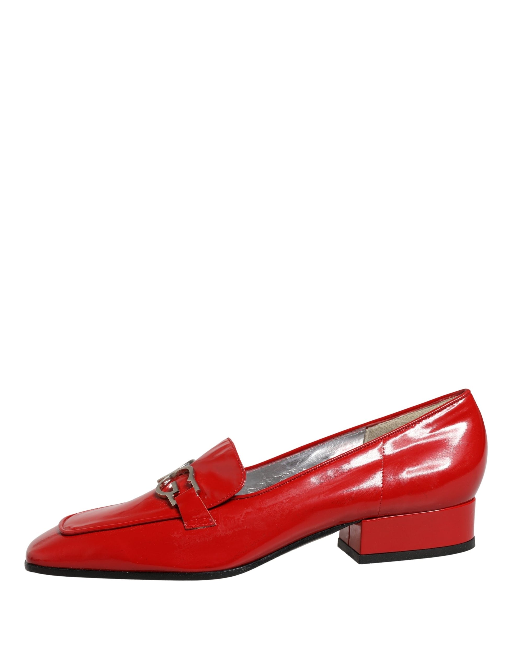 Dolce & Gabbana Red Patent Leather Moccasin Slip On Shoes Curated Luxury Accessories by Orvyn