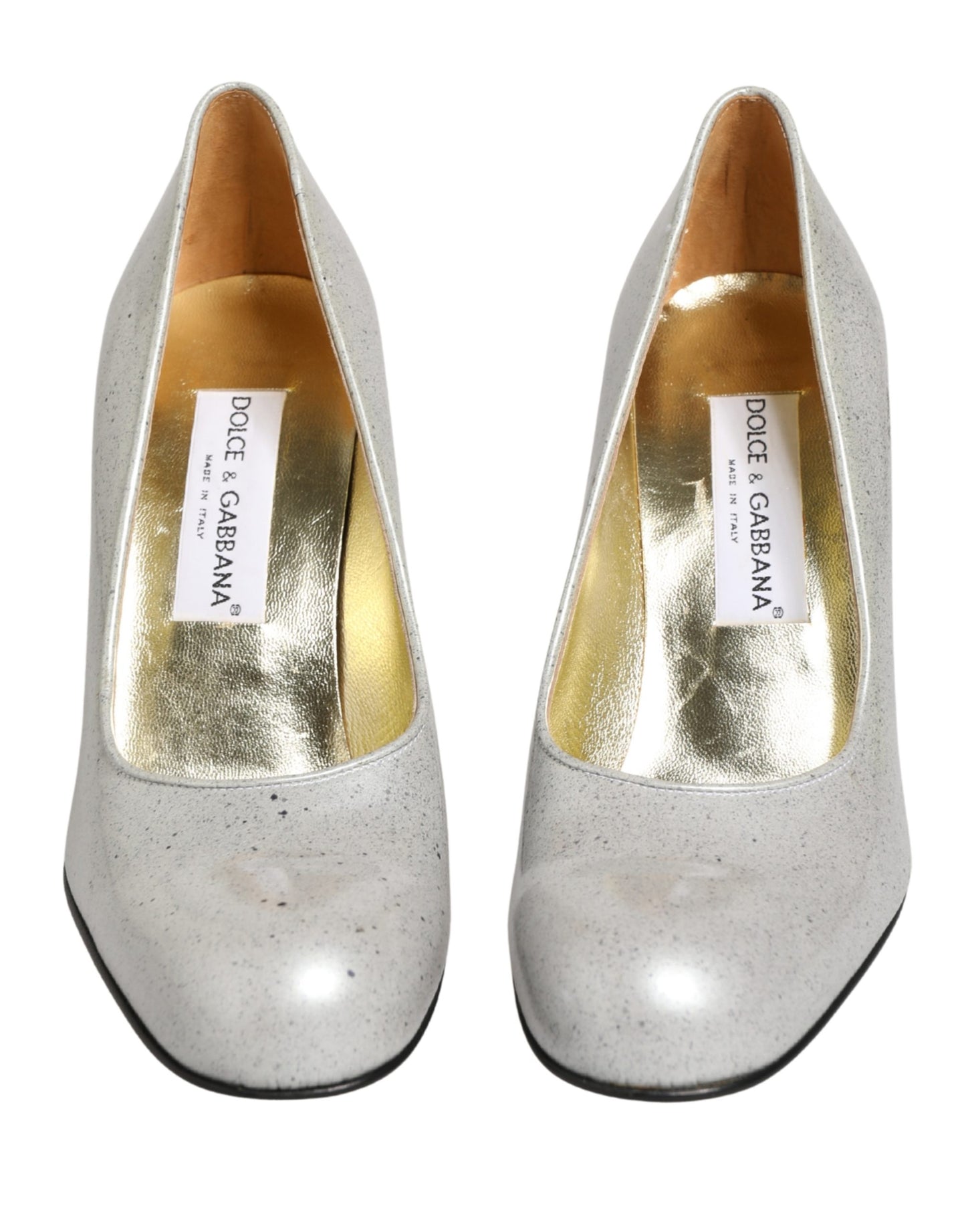 Dolce & Gabbana White Leather High Heels Women Pumps Shoes Curated Luxury Accessories by Orvyn