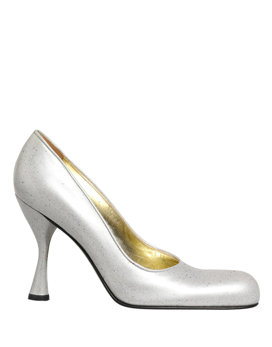 Dolce & Gabbana White Leather High Heels Women Pumps Shoes Curated Luxury Accessories by Orvyn