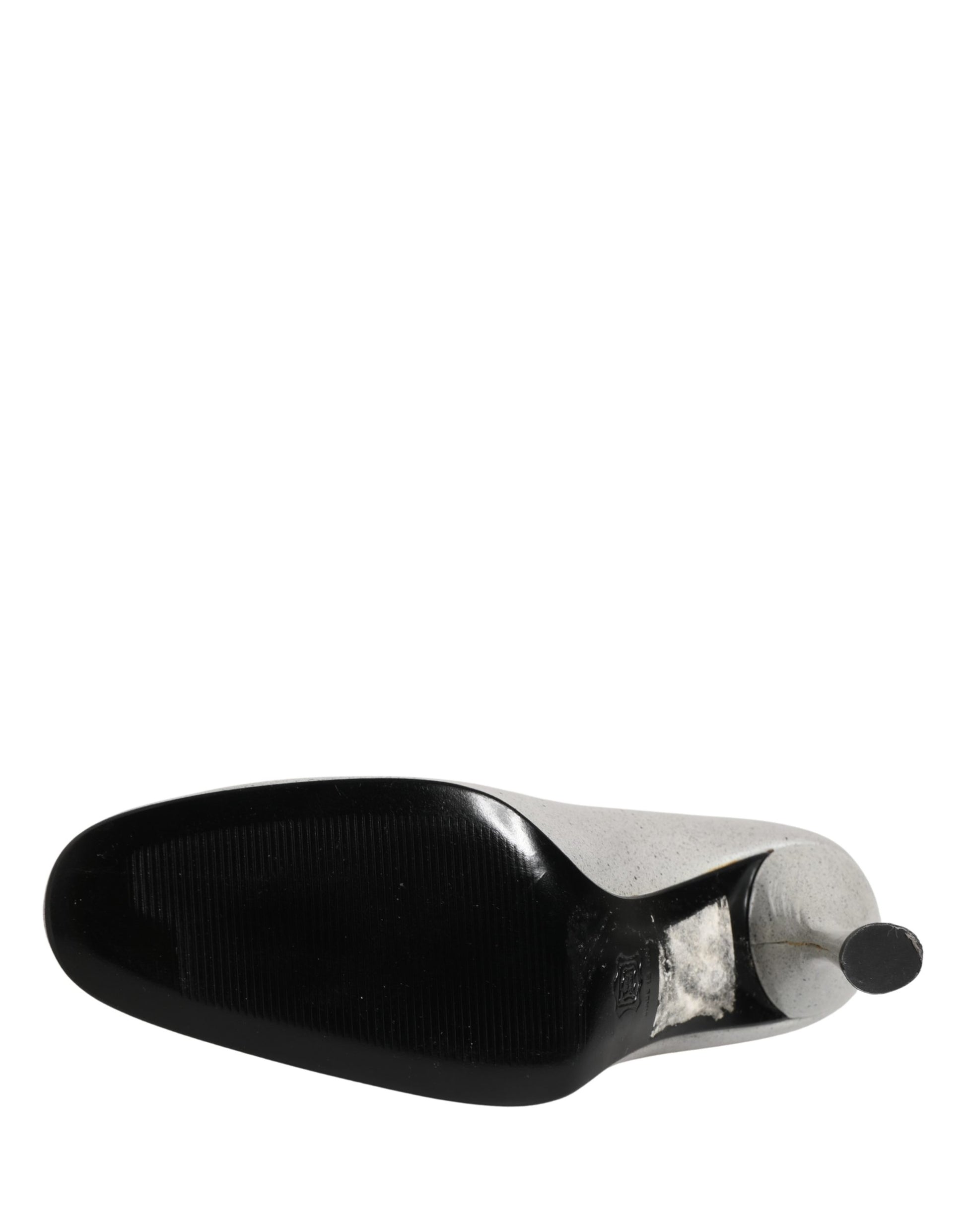 Dolce & Gabbana White Leather High Heels Women Pumps Shoes Curated Luxury Accessories by Orvyn