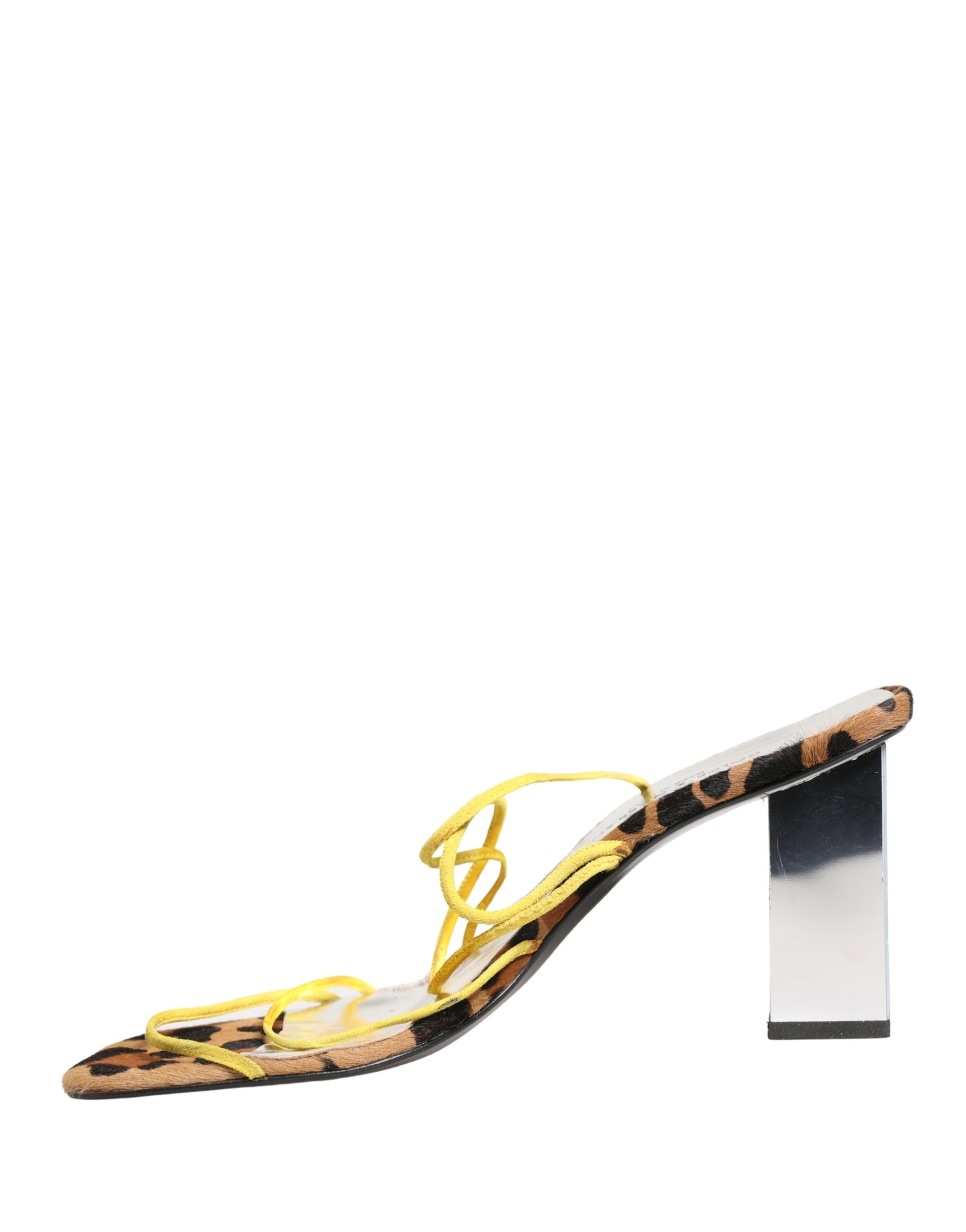Dolce & Gabbana Multicolor Leather Block Heels Sandals Shoes Curated Luxury Accessories by Orvyn