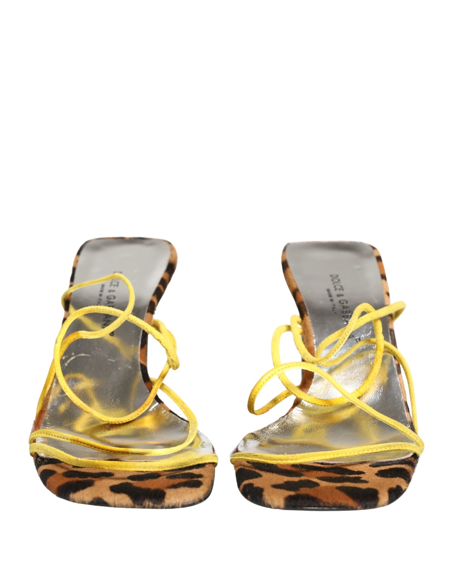 Dolce & Gabbana Multicolor Leather Block Heels Sandals Shoes Curated Luxury Accessories by Orvyn