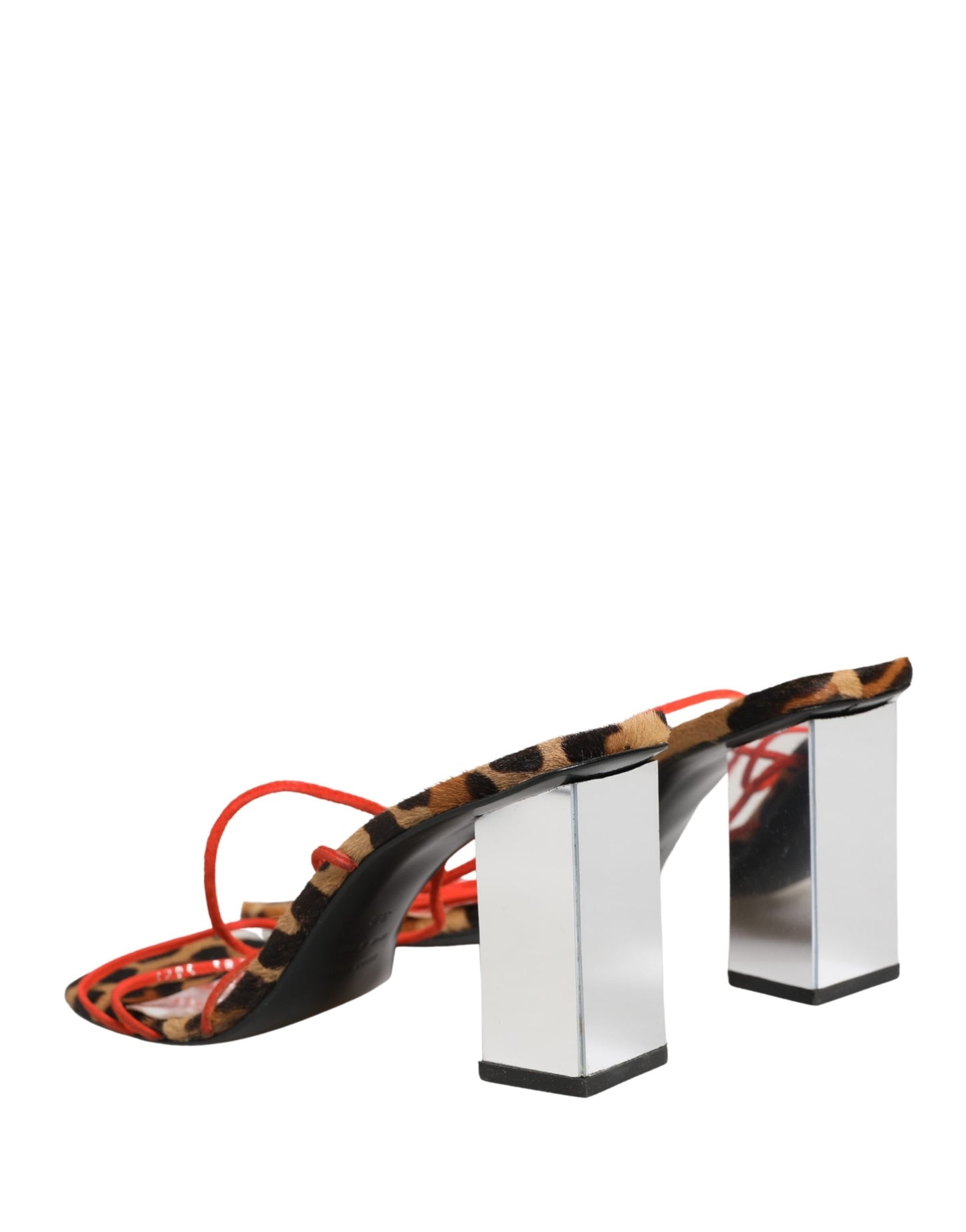 Dolce & Gabbana Multicolor Leather Block Heels Sandals Shoes Curated Luxury Accessories by Orvyn