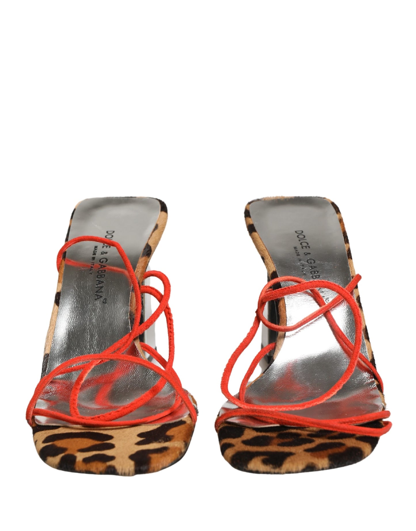 Dolce & Gabbana Multicolor Leather Block Heels Sandals Shoes Curated Luxury Accessories by Orvyn