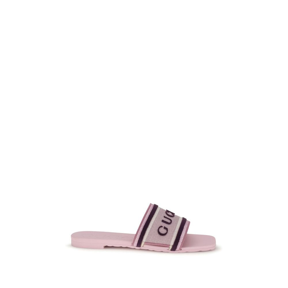 Gucci Multicolor Cotton Flat Sandals Curated Luxury Accessories by Orvyn