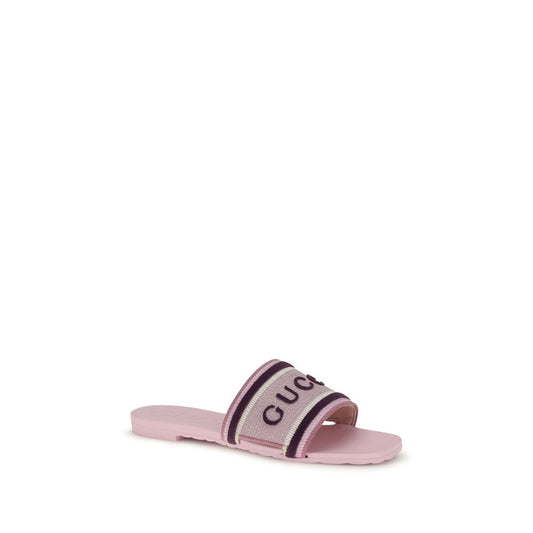 Gucci Multicolor Cotton Flat Sandals Curated Luxury Accessories by Orvyn