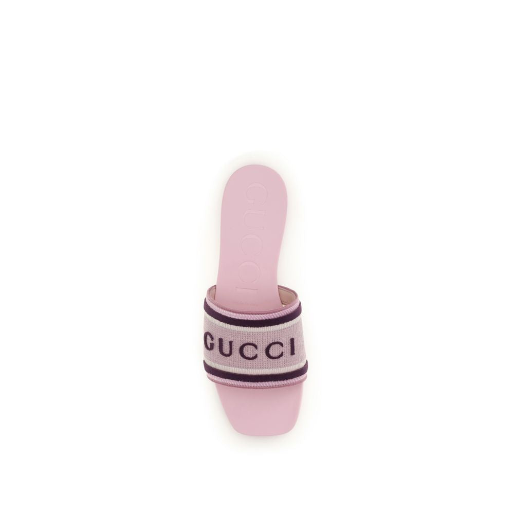Gucci Multicolor Cotton Flat Sandals Curated Luxury Accessories by Orvyn