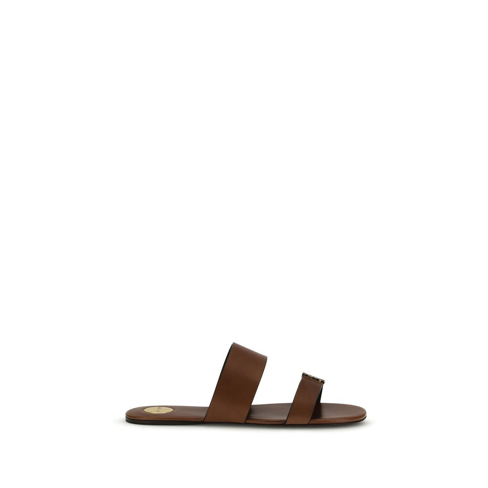 Saint Laurent Brown Ibiza Sandals