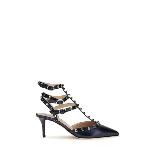 Valentino Garavani Blue Calf Leather Bos Taurus High Heel Pumps Curated Luxury Accessories by Orvyn
