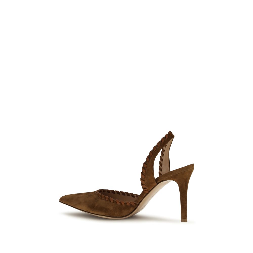 Gianvito Rossi Brown Calf Leather Bos Taurus High Heel Pumps Curated Luxury Accessories by Orvyn