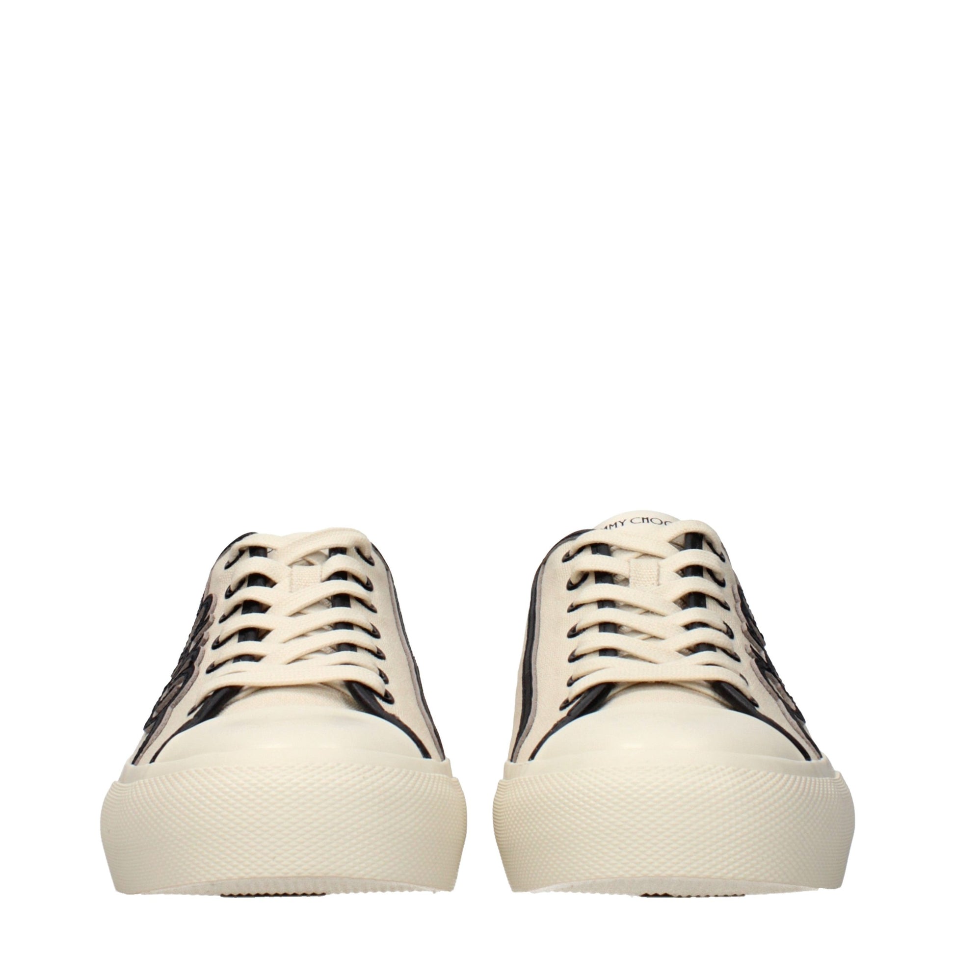 Jimmy Choo Beige Fabric Low Top Sneakers Curated Luxury Accessories by Orvyn