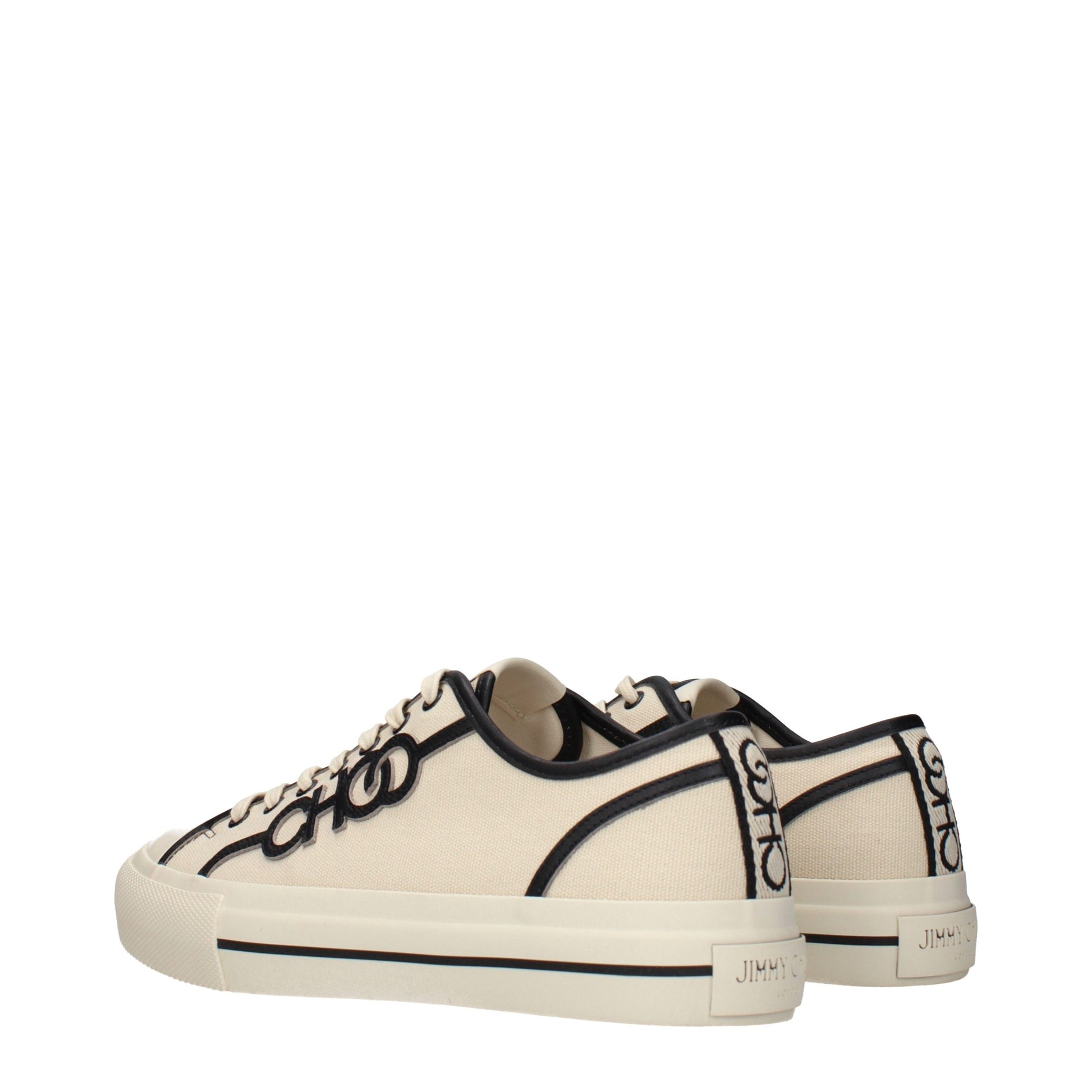 Jimmy Choo Beige Fabric Low Top Sneakers Curated Luxury Accessories by Orvyn