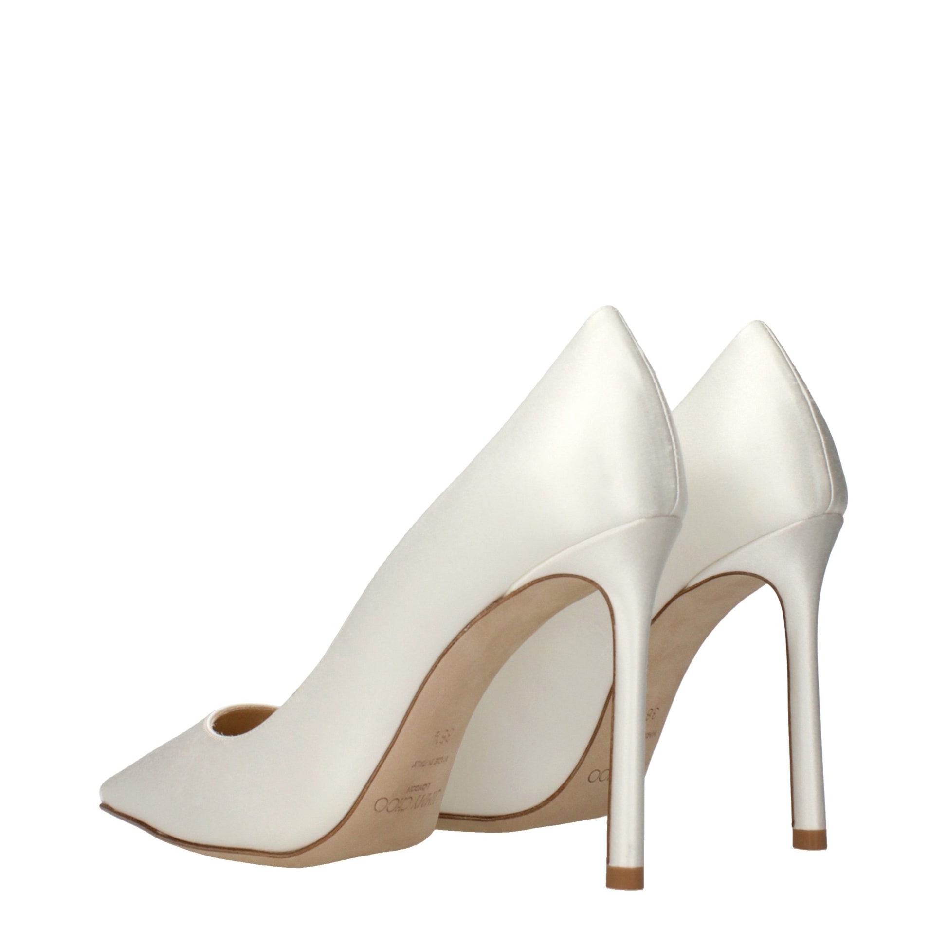 Jimmy Choo Beige Satin Platform Pumps Curated Luxury Accessories by Orvyn
