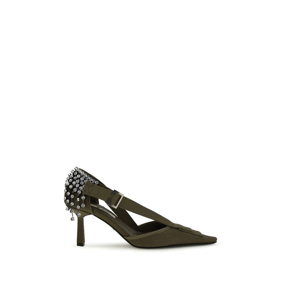 Prada Bicolor Cotton High Heel Pumps Curated Luxury Accessories by Orvyn