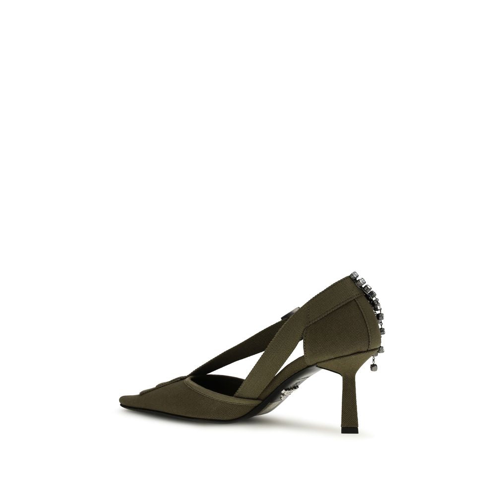 Prada Bicolor Cotton High Heel Pumps Curated Luxury Accessories by Orvyn