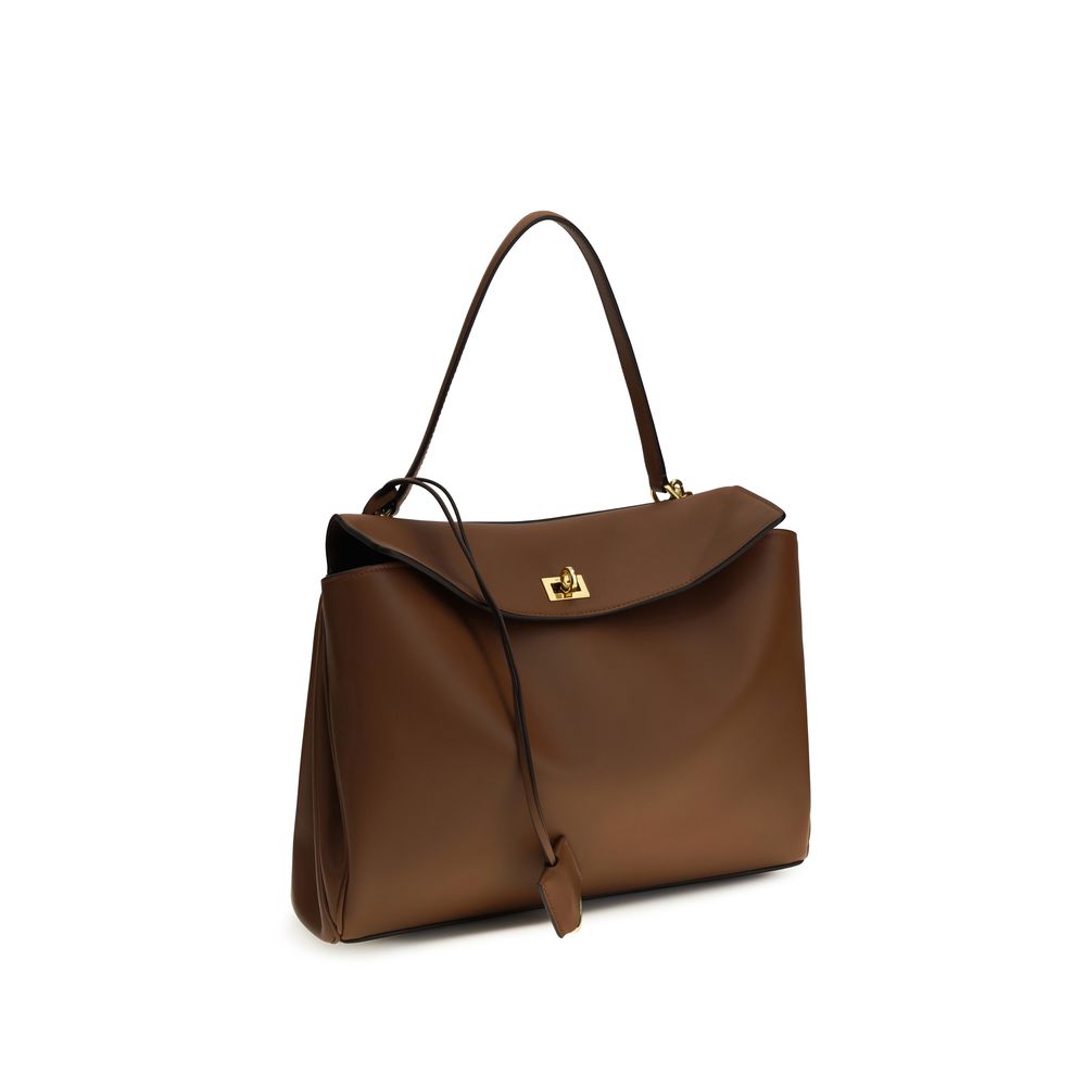Balenciaga Brown Calf Leather Bos Taurus Shoulder Bag Curated Luxury Accessories by Orvyn
