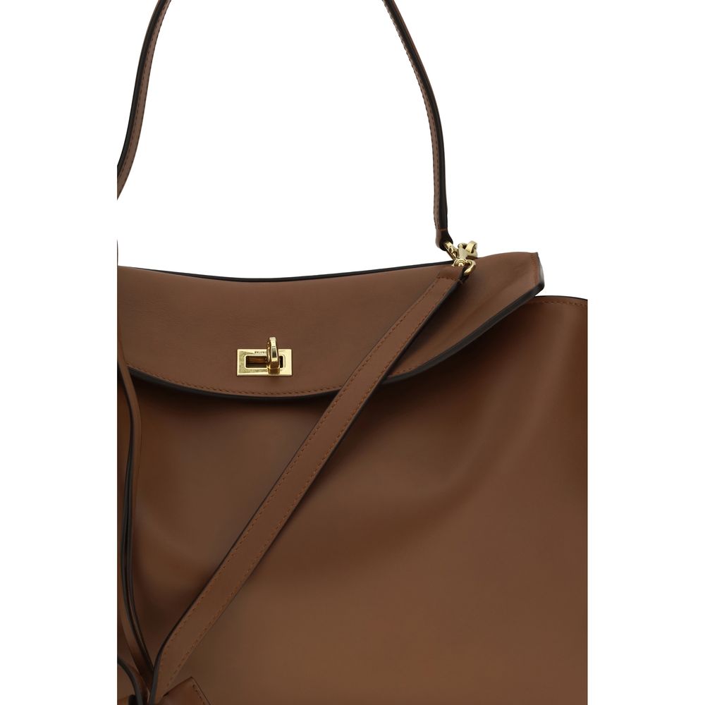 Balenciaga Brown Calf Leather Bos Taurus Shoulder Bag Curated Luxury Accessories by Orvyn