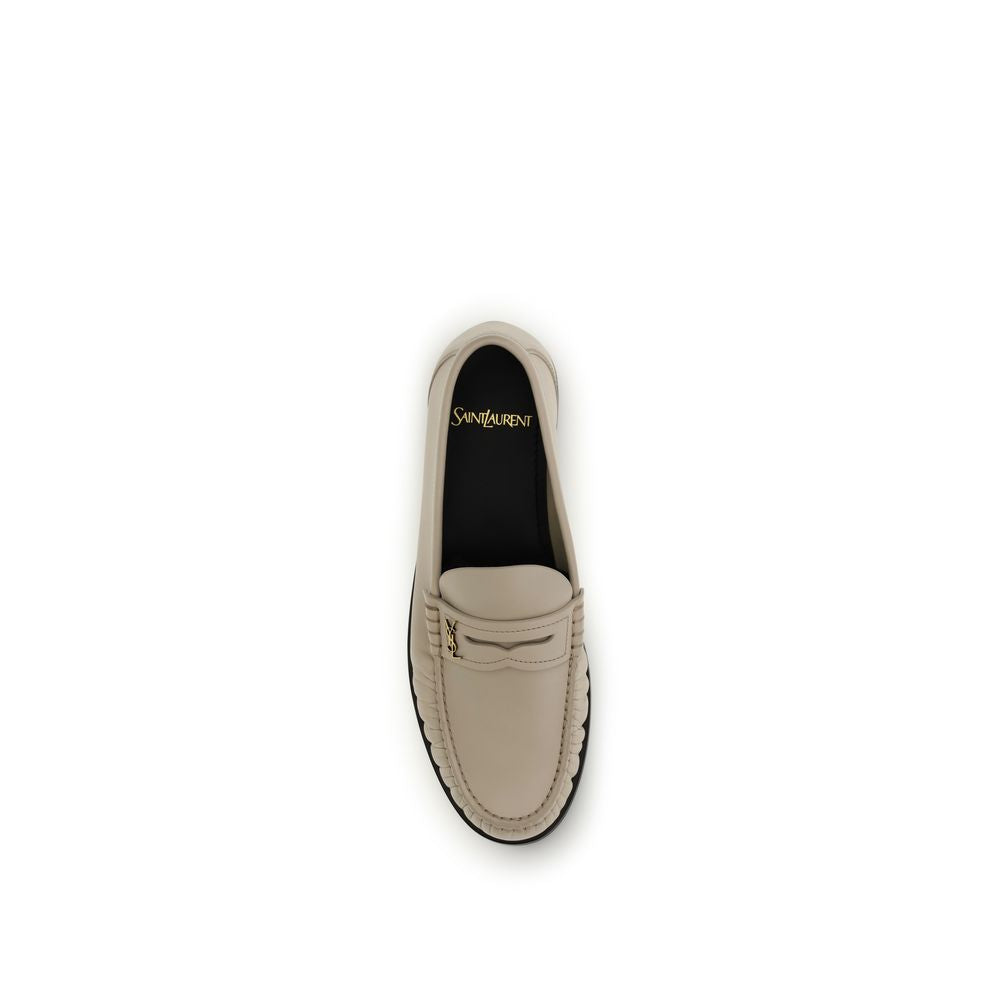 Saint Laurent Beige Laurent Loafers