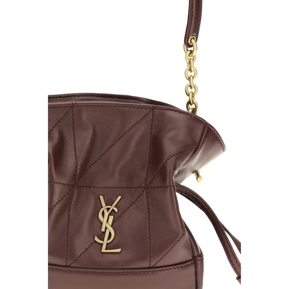Saint Laurent Bordeaux Jamie Mini Leather Clutch Bag Curated Luxury Accessories by Orvyn