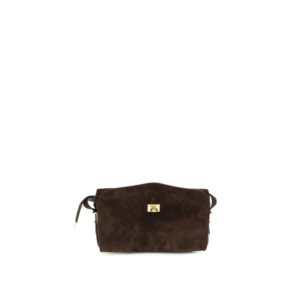 Balenciaga Brown Calf Leather Bos Taurus Shoulder Bag Curated Luxury Accessories by Orvyn