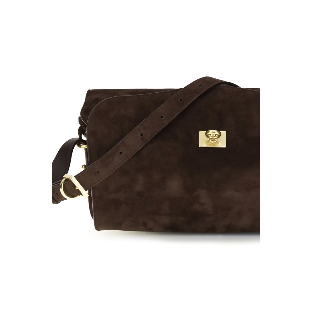 Balenciaga Brown Calf Leather Bos Taurus Shoulder Bag Curated Luxury Accessories by Orvyn