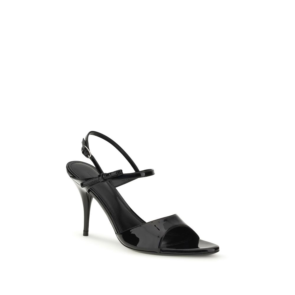 Balenciaga Black Avenue Bow Sandals schwarz