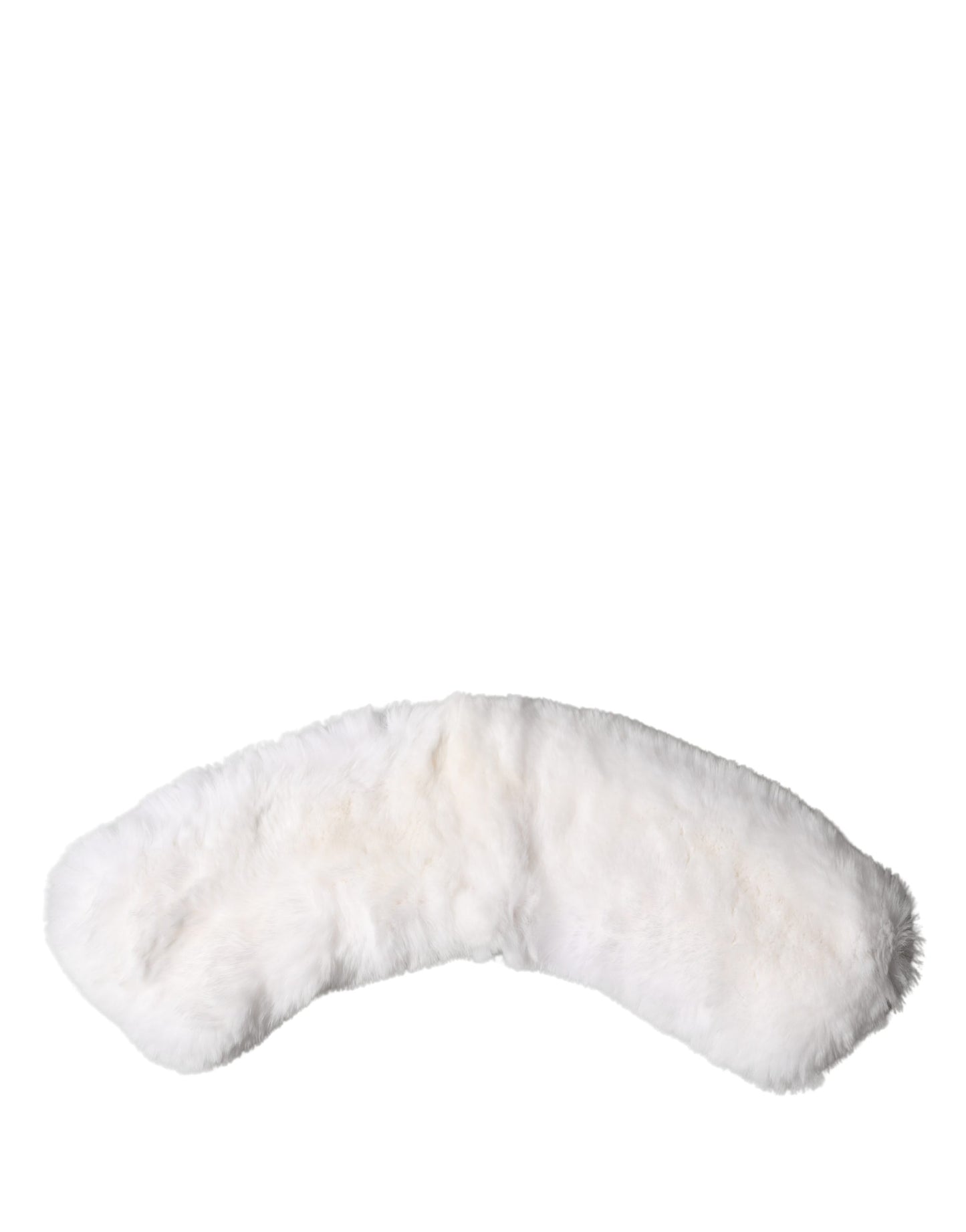 Dolce & Gabbana White Fur Shoulder Collar Wrap Shawl Scarf Curated Luxury Accessories by Orvyn