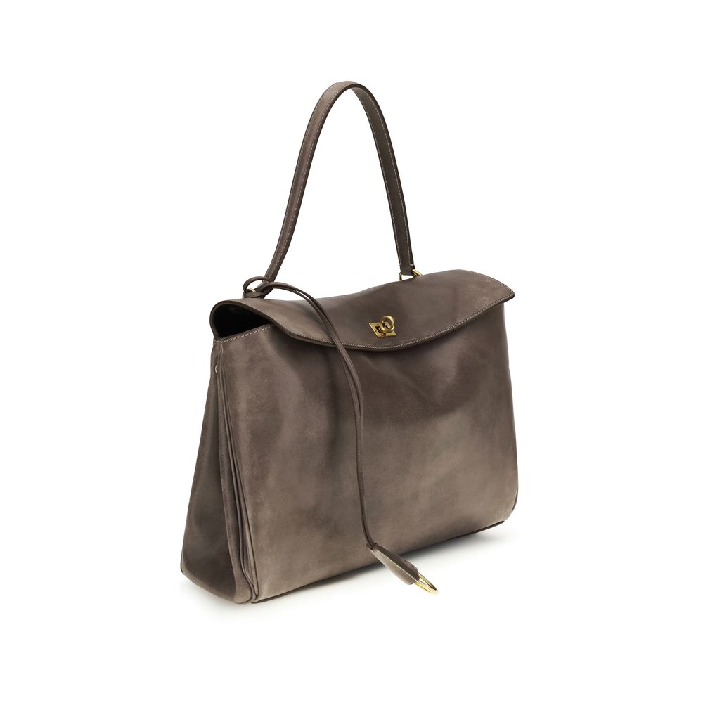 Balenciaga Gray Lamb Ovis Aries Aries Shoulder Bag Curated Luxury Accessories by Orvyn