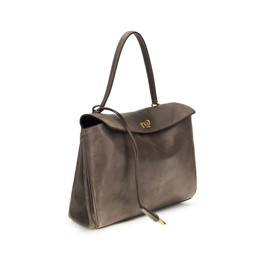 Balenciaga Gray Lamb Ovis Aries Aries Shoulder Bag Curated Luxury Accessories by Orvyn