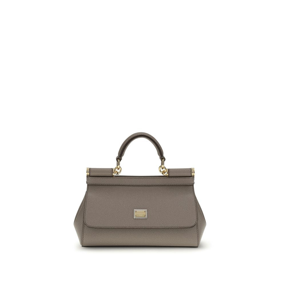 Dolce & Gabbana Gray Calf Leather Bos Taurus Handbag Curated Luxury Accessories by Orvyn
