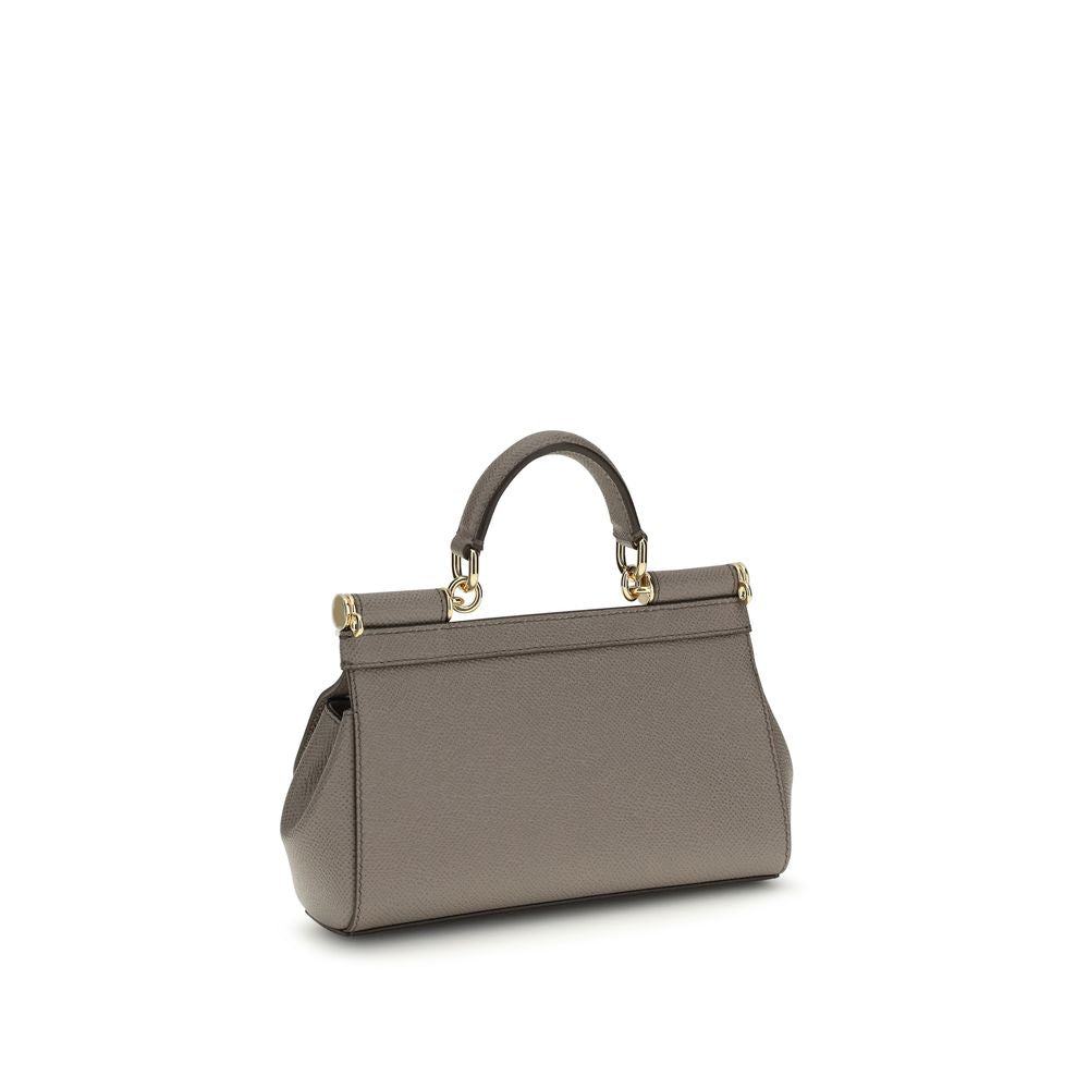 Dolce & Gabbana Gray Calf Leather Bos Taurus Handbag Curated Luxury Accessories by Orvyn