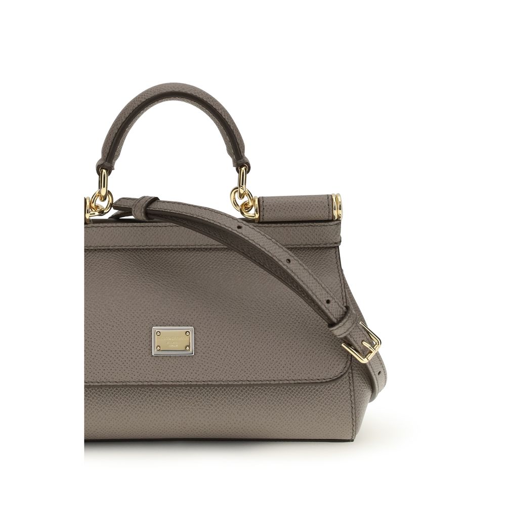 Dolce & Gabbana Gray Calf Leather Bos Taurus Handbag Curated Luxury Accessories by Orvyn