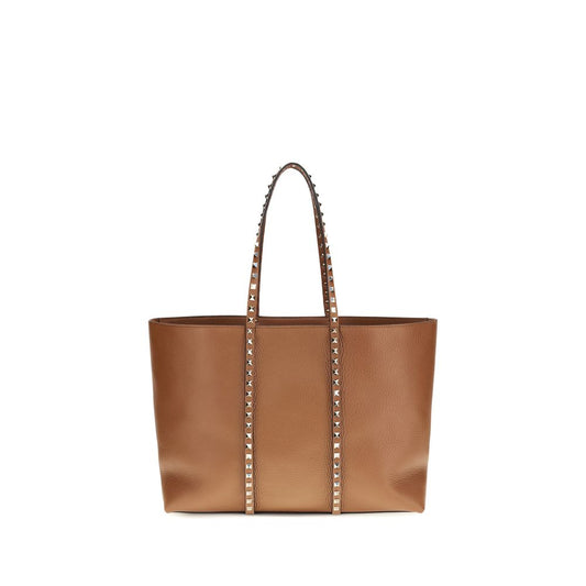 Valentino Garavani Brown Rockstud Tote Bag
