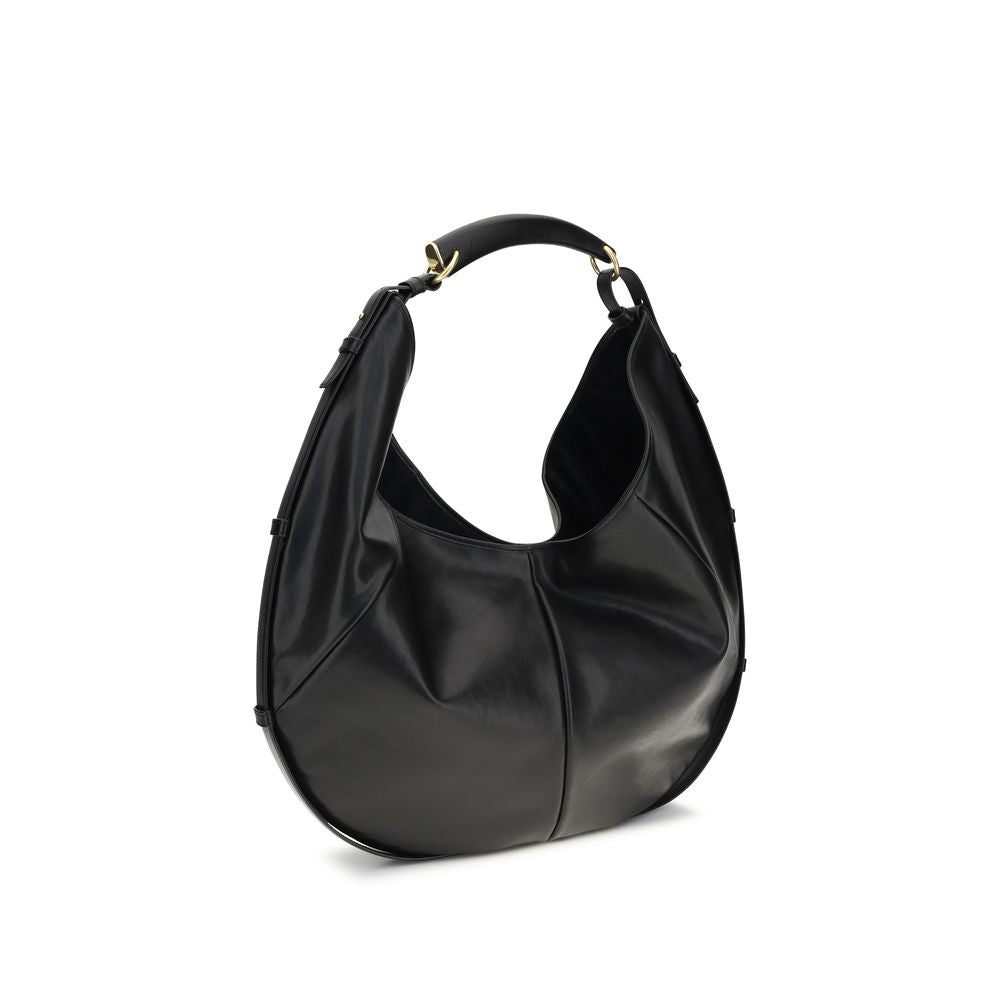 Saint Laurent Black Calf Leather Bos Taurus Shoulder Bag Curated Luxury Accessories by Orvyn
