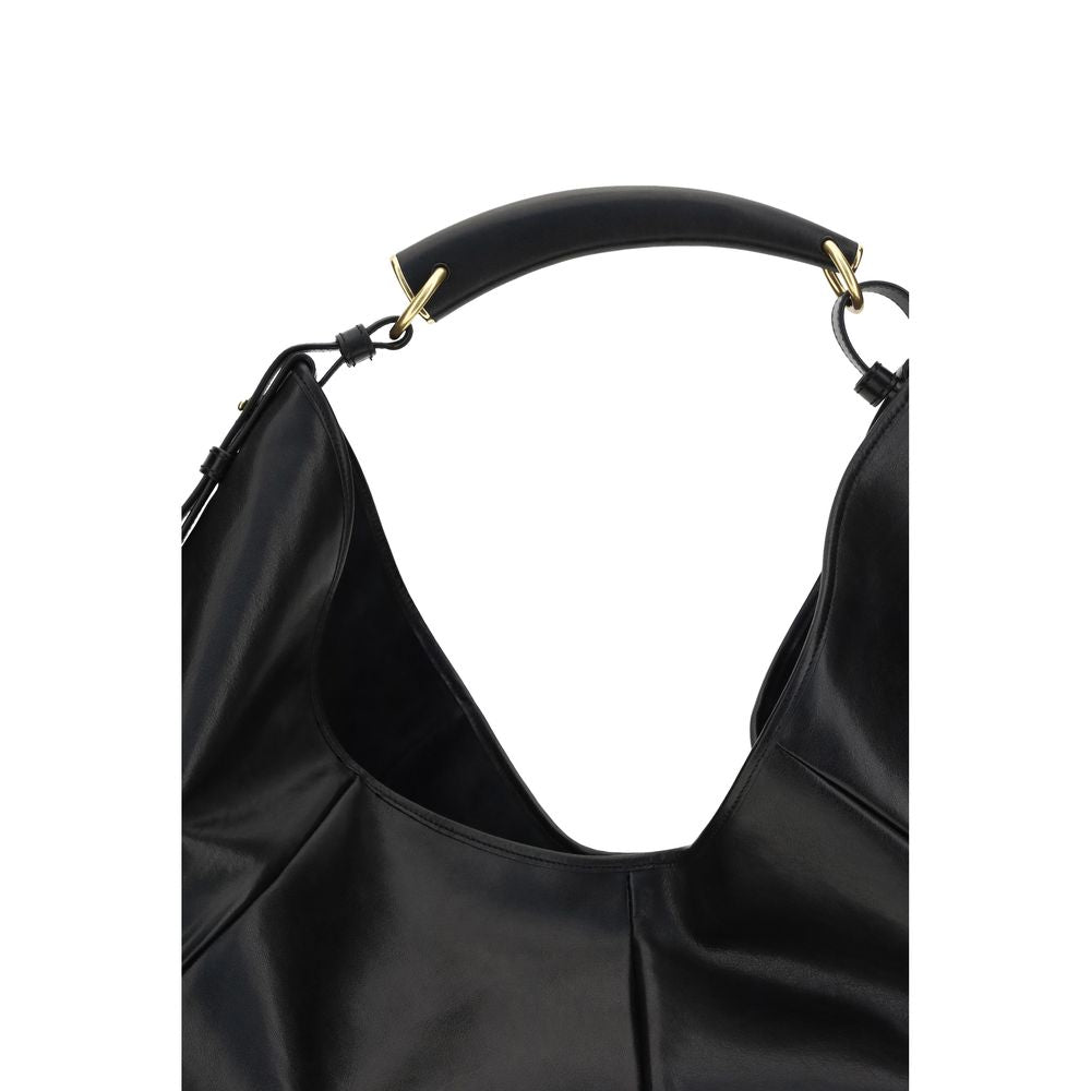 Saint Laurent Black Calf Leather Bos Taurus Shoulder Bag Curated Luxury Accessories by Orvyn