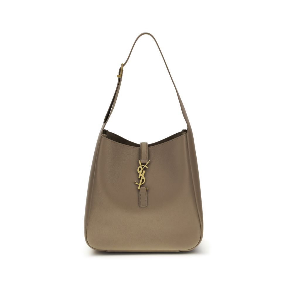 Saint Laurent Gray 'Le 5 à 7' Shoulder Bag Curated Luxury Accessories by Orvyn