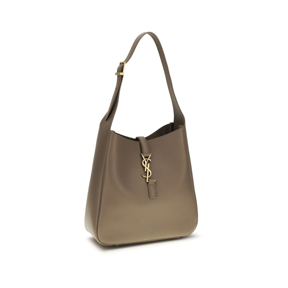 Saint Laurent Gray 'Le 5 à 7' Shoulder Bag Curated Luxury Accessories by Orvyn