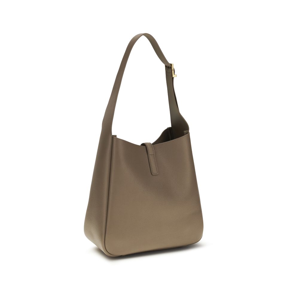 Saint Laurent Gray 'Le 5 à 7' Shoulder Bag Curated Luxury Accessories by Orvyn