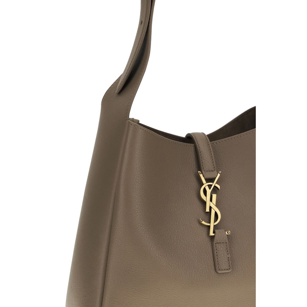 Saint Laurent Gray 'Le 5 à 7' Shoulder Bag Curated Luxury Accessories by Orvyn